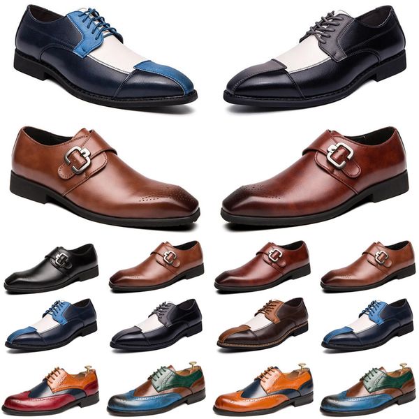 

2021 luxury men casual shoes black brown red loafers outdoor flat slip on fashion mens trainers sneakers size 40-47 color45