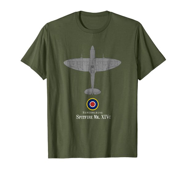 

Spitfire Mk. XIV Tech Drawing WWII Fighter Airplane T-shirt, Mainly pictures
