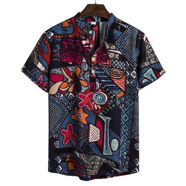 

funny graphics hawaiian style men's short-sleeved shirt geometric print party beach daily casual lapel, White;black