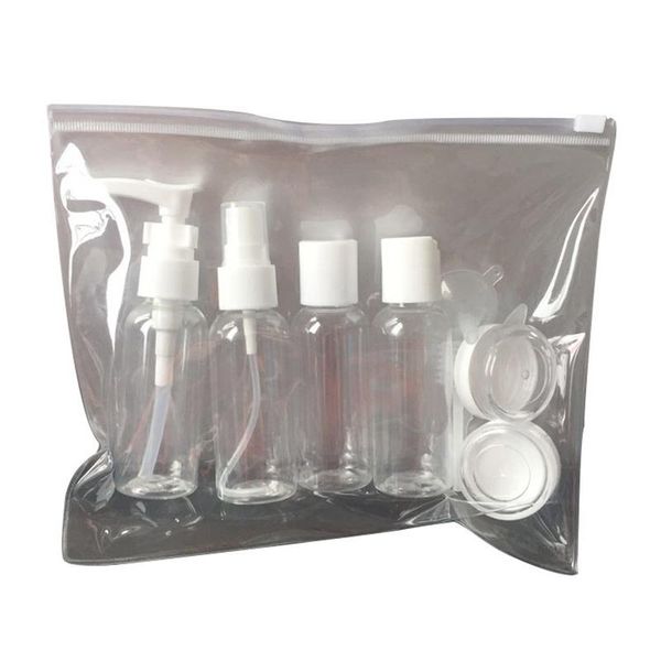 

storage bottles & jars transparent portable travel bottle set spray refillable kit plastic lotion makeup container empty home refill bot