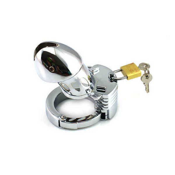 Nxy Cockriings Ajustável Macho Chastity Dispositivo de Metal Cage Penis Anel Cock Bloqueio Sexo Brinquedos Para Homens Gays Sm Restraint By BDSM 1214