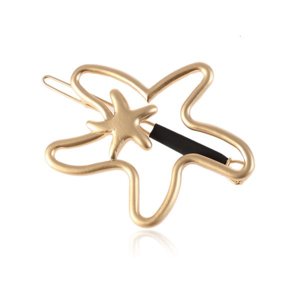 

women's fashion accessories irregular hair headdress hollow smooth starfish hairpin, Golden;silver
