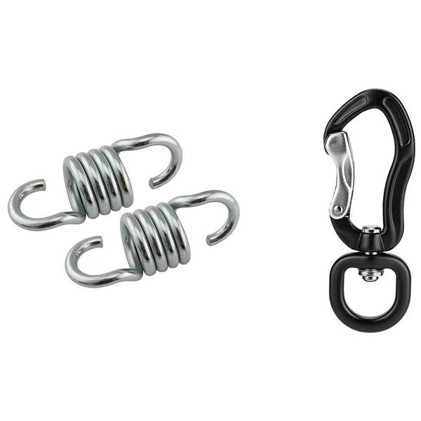 

cords, slings and webbing 360Â° swivel rotating carabiner clip,carabiner d buckle with 2pcs 700lbs weight capacity hammock chair spring