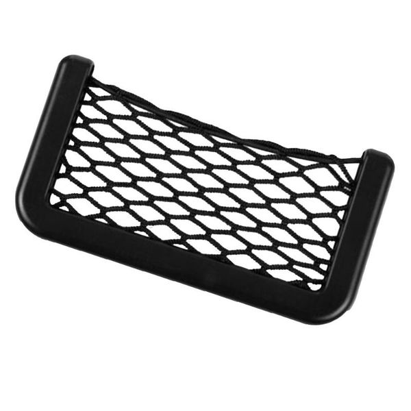 

car organizer 2pcs quality net bag phone holder storage pocket seat side back adhesive tape accessories