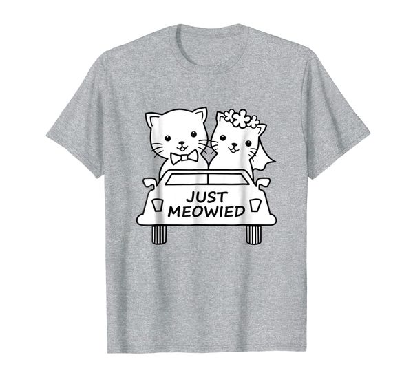 

funny just meowied t-shirt married cat lover couple gift, White;black