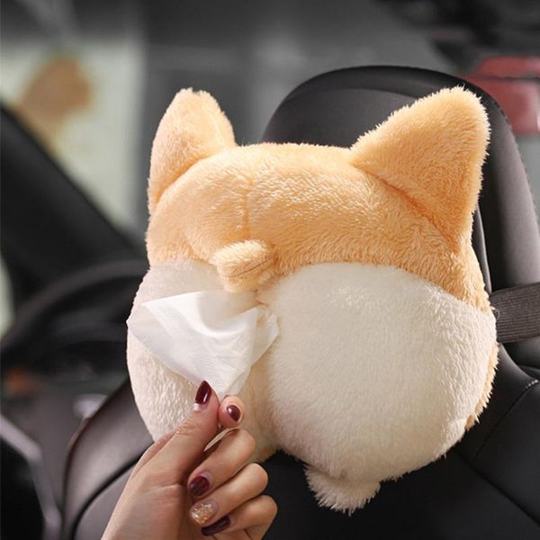 

tissue boxes & napkins cute paper box soft lovely comfortable cartoon adorable funny dogs novelty polyester fiber napkin holder for car home