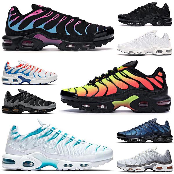

mens plus tn running shoes sky blue spider web summit white sustainable black volt men women sneakers size 36-46