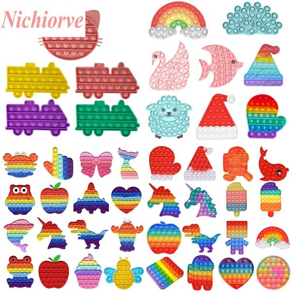 

dhl shipping glowing push bubble fidget toys christmas gift autism special needs stress reliever increase focus soft squeeze toy