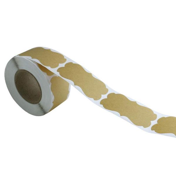 

other arts and crafts 300pcs mason jar glass bottle adhesive labels blank natural kraft sealing sticker for cake baking packing christmas gi