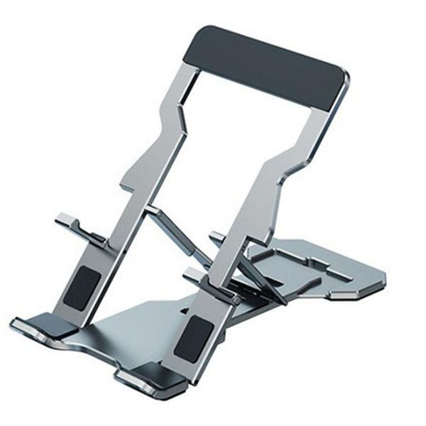 

hooks & rails aluminum alloy mobile phone holder multi-function elevated frame portable foldable support collapsible