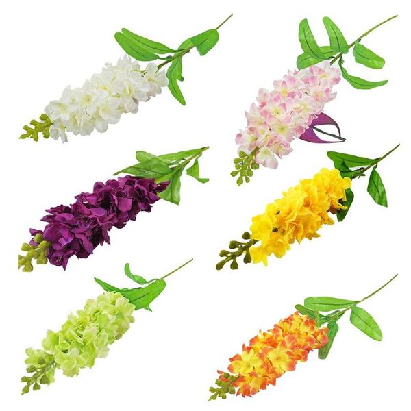 

artificial flowers 1 bunch silk cloth hyacinth decoration flower livingroom party ornaments office simulation violet orchid decorative & wre