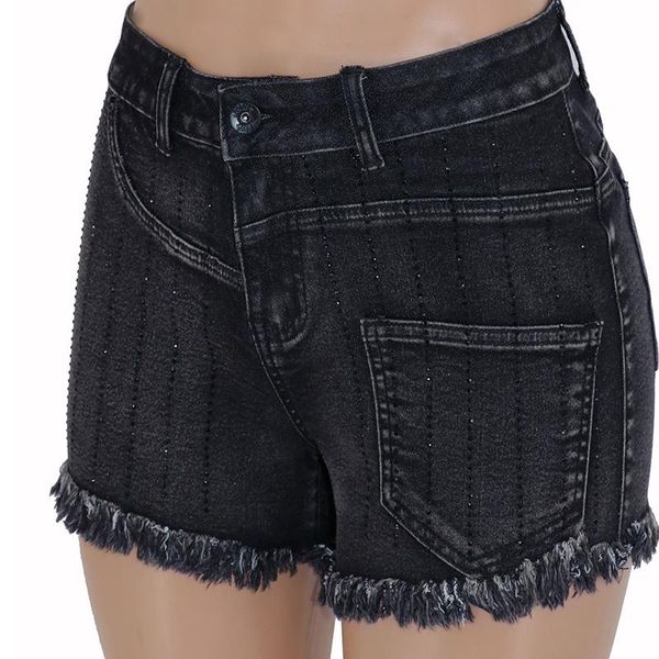 

women's jeans high waist elasticity creative fashion trend denim shorts style summer, Blue