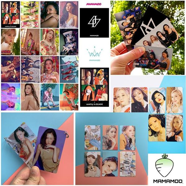 

pins, brooches kpop mamamoo reality in black lomo cards po poster mini fans collection maria hwa sa solar, Gray