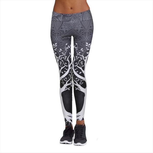 

christmas sport fitness tree printed women leggings sports workout gym exercise athletic pants push up legging 5$, Black