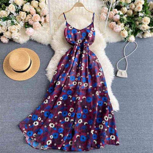 Europäisches amerikanisches Sommerkleid Vestidos Feminines trägerloses schlankes Abnehmen Waldfee Midi C600 210506