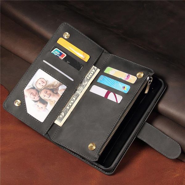 

zipper purse leather cases for galaxy a12 a32 a42 a52 a72 a70 a50 a40 a10 s a41 a31 wallet multi card cover cell phone