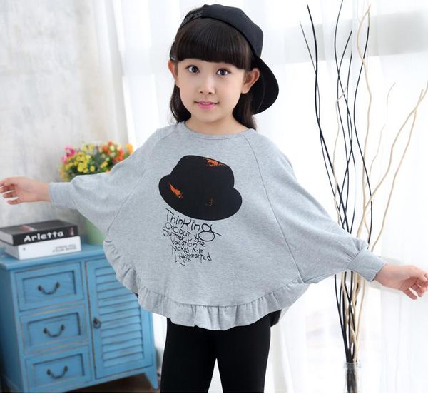 2021 Nuovo arrivo Abbigliamento per bambini Bambini Top Tees Ragazza T-shirt Abbigliamento carino di alta qualità Bambino stampato Fiore Moda Vendita calda