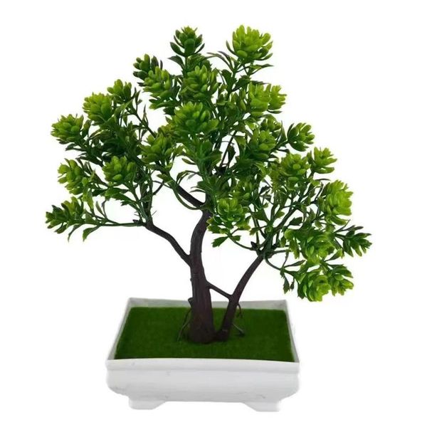 

decorative flowers & wreaths 1pc artificial plant dried fake plants green pot bonsai simulation potted ornament home decor