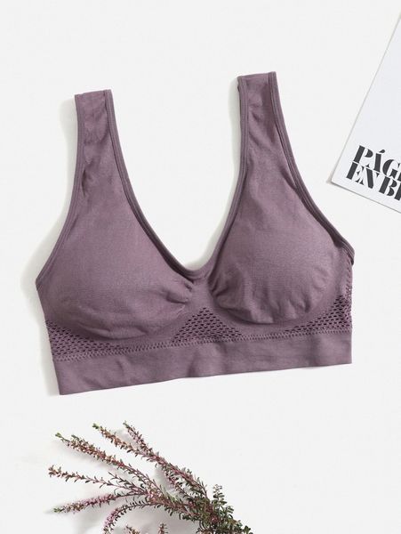 

plus solid bralette b9ko#, Black;white