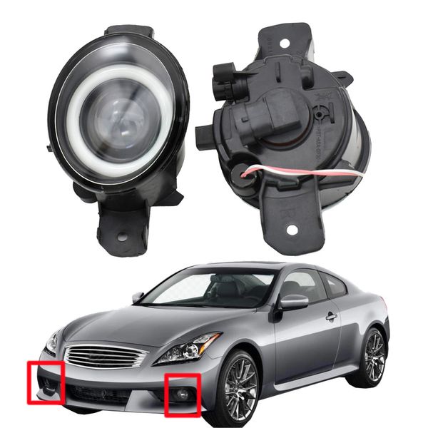 Luz de nevoeiro para infiniti g37 2010-2011 2 peças LED DRL de alta qualidade nevoeiro anjo olho 12v h11