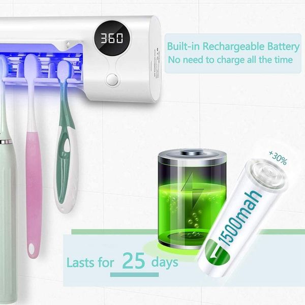 

toothbrush holders holder rechargeable wall mounted bathroom organizer