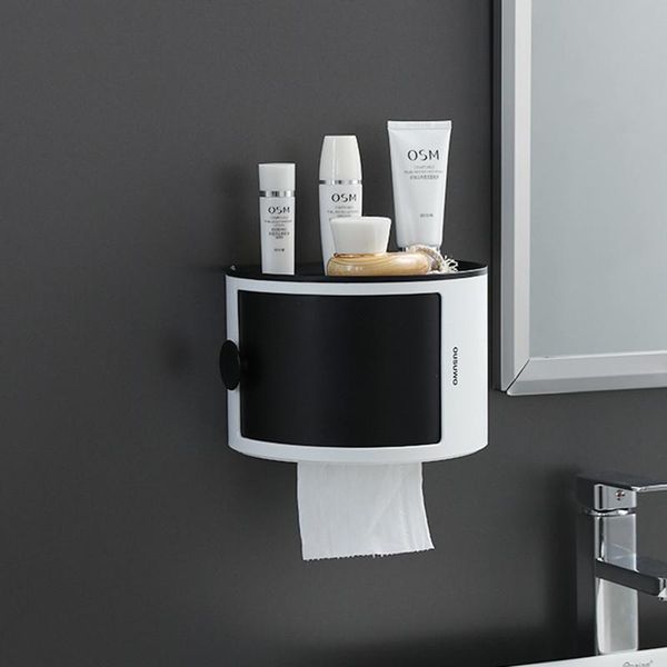 

toilet paper holders holder box shelf suction cosmetic storage