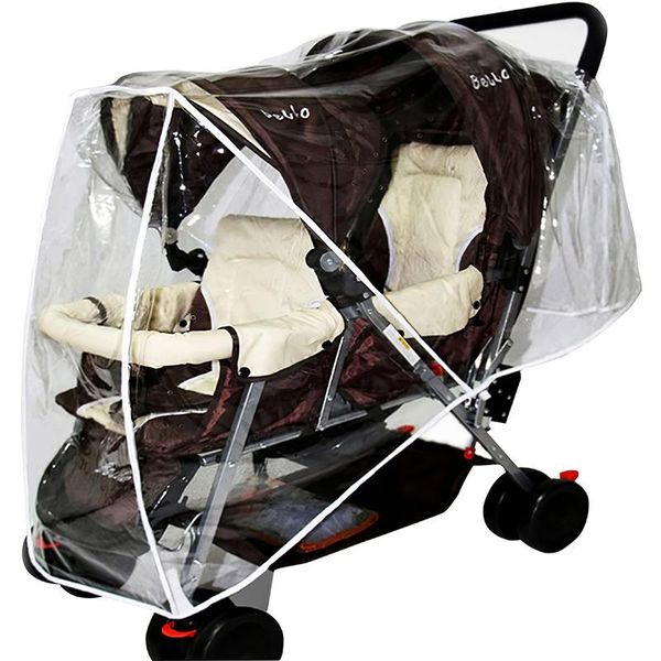 

stroller rain cover waterproof universal baby twins pushchairs wind dust shield full raincoat covers parts & accessories