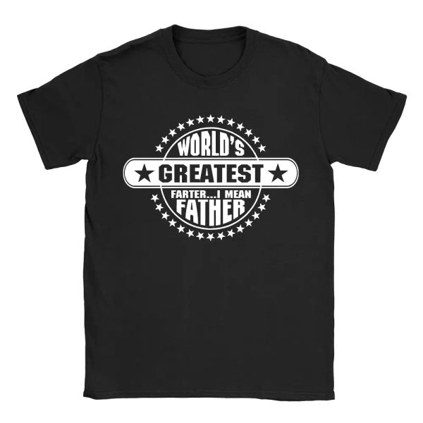 

worlds greatest farter mens t-shirt gift for dad father's day present, White;black