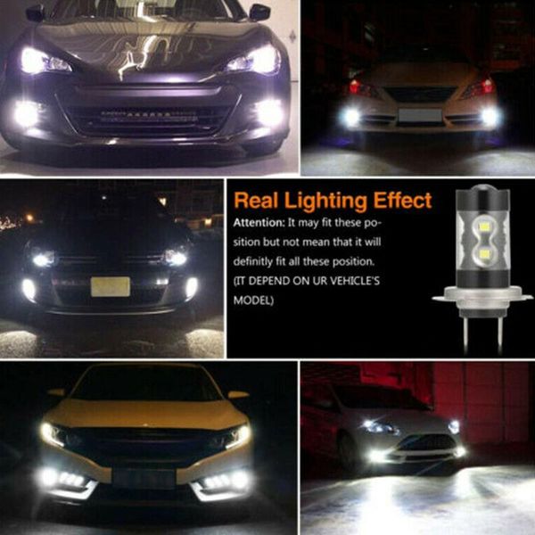

fog light bulbs 6000k aluminum dc 9v-36v headlight lamp led emergency lights