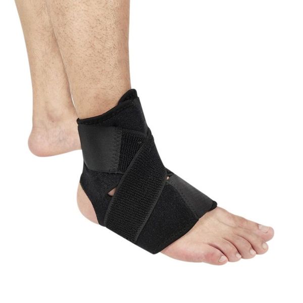 

ankle support brace compression tendon pain relief strap foot sprains wrap elbow & knee pads, Black;gray