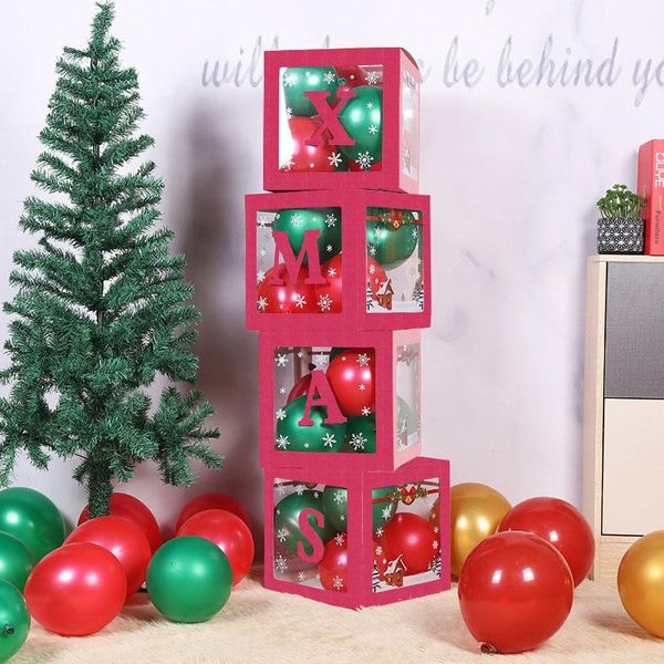 

gift wrap 4 piece set xmas transparent balloon box birthday party surprise proposal confession arrangement baby nn56
