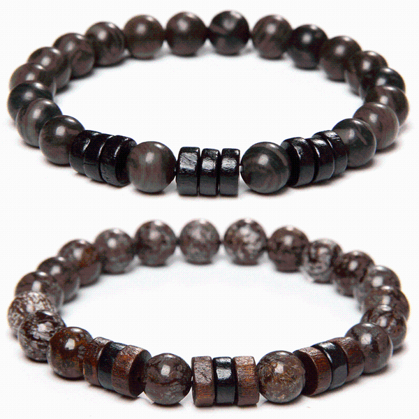 

beaded, strands black malachite snowflake jspers stone beads bracelets men coconut slice charm bangle lucky amulet jewelry stretch pulsera w