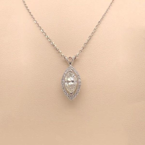 

pendant necklaces caoshi gorgeous silver color marquise cut cubic zirconia necklace for women exquisite wedding engagement party jewelry