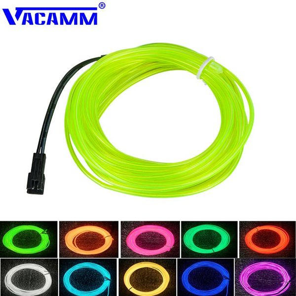 

strips vacamm 1m waterproof led neon strip lights for shoes clothing car/dance party car wire rope tube decoration light+el adapter