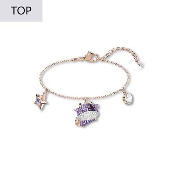 

link, chain swa 1:1 cute cow bracelet women gift, Black