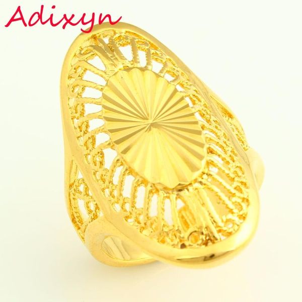 

wedding rings adixyn resizable ethiopian gold ring women 24k color jewelry bridal african/middle east items box, Slivery;golden