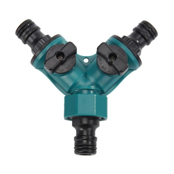 

irrigation y connectors 2 way tap garden valve hose pipe splitter quick connector adapter tool watering equipments