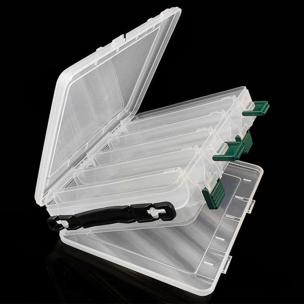 

fishing accessories tackle box double layer bait pp 20.5*17*5cm plastic storage wood shrimp pesca