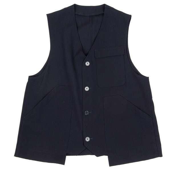 

men's vests vest designer's irregular short piece with versatile retro british style youth fashion urban black, Black;white