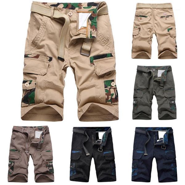 

men's shorts cargo men cool summer polyester casual short pants brand clothing comfortable print, White;black