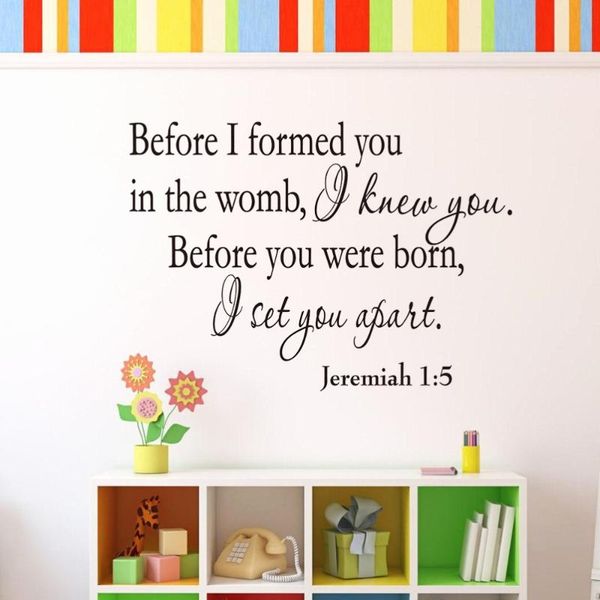 

wallpapers jeremiah 1:5 before i formed you in the womb k wall decal