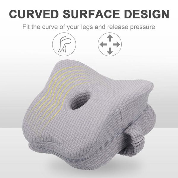 

pillow leg knee support sleeping memory foam orthopedic joint pain relief washable cover cushion pad