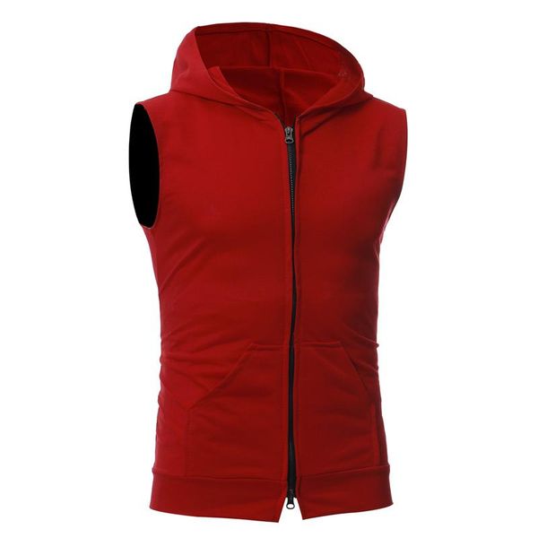 

men's vests vest thin jacket casual sleeveless cap, Black;white