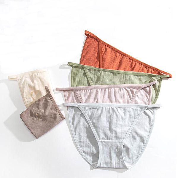 

women's panties low waist women cotton ladies briefs underwear comfort underpants solid color -xl female 2021, Black;pink