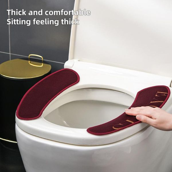 

winter thick toilet seat cover soft washable wc lid cushion universal closestool mat case bathroom accessories covers