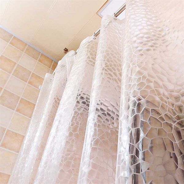 EVA à prova d 'água mouldproof cortina de chuveiro espessamento 3d cubo de água banheiro cortinas à prova de água cortina 211116