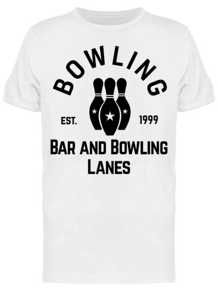 

bowling lanes tee men's -image by shutterstock, White;black