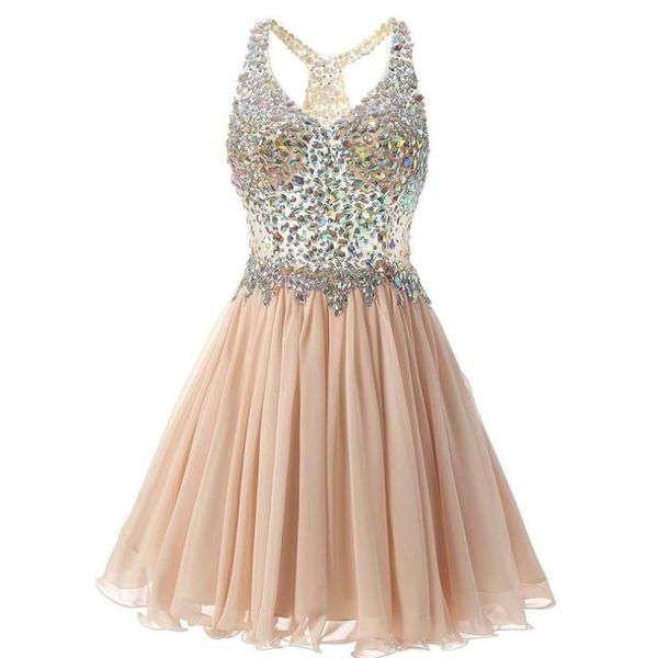 

party dresses shiny short prom pink illusion neck backless lace formal gowns custom make stunning vestidos de soriee, White;black
