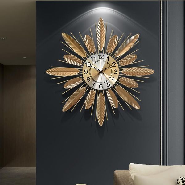 

modern design wall clock electronic silent decor living room creative luxury relogio de parede home decoration clocks