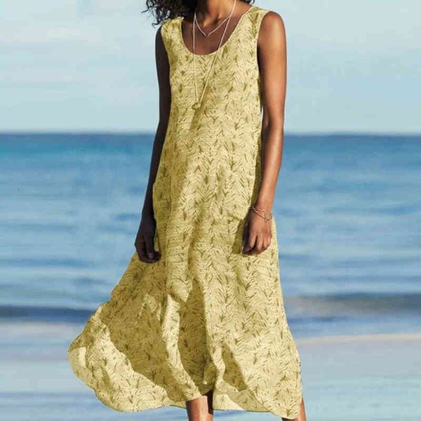 

dresses women elegant o-neck sleeveless party summer vintage floral print female casual a-line beach es vestidos cvdl 5cod, Black;gray